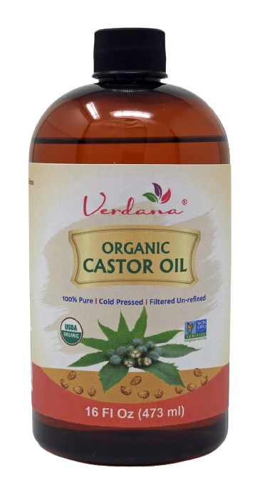 Organic Castor Oil – Cold Pressed, Unrefined, Hexane-Free – USDA Organic – Natural Moisturizer for Hair Growth, Eyelashes, Skin, Scalp & Castor Oil Packs