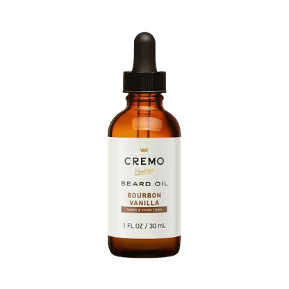 Beard Oil, Bourbon Vanilla Scent, Moisturizes & Softens Beards