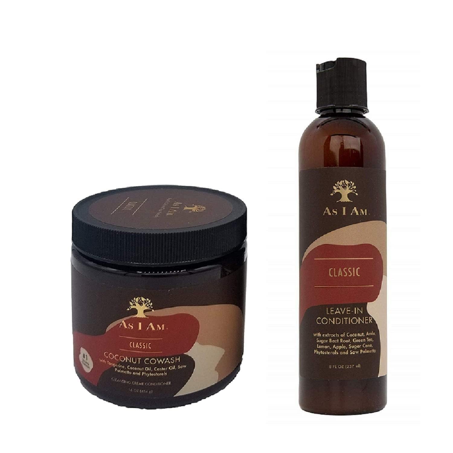 As  Leave-In Conditioner 8 Ounce and Coconut Cowash Cleansing Conditioner 16 Ounce