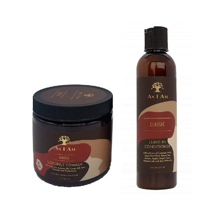 As  Leave-In Conditioner 8 Ounce and Coconut Cowash Cleansing Conditioner 16 Ounce
